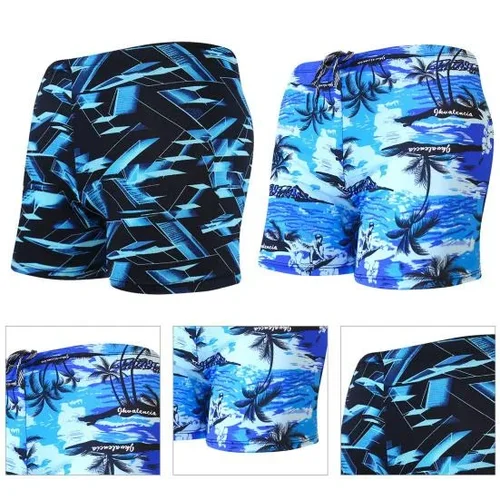 Men's Quick-Dry Elastic-Waist Swim Shorts