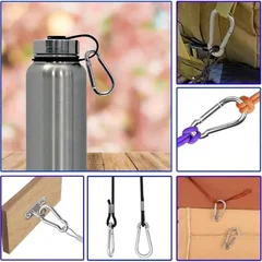 Aluminum Alloy D-Ring Spring-Gate Carabiners-5