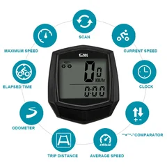 Wired Bike Computer Bicycle Computer Rain Protection LCD Display-2