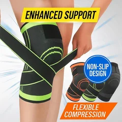 Sportliche rutschfeste Einzel-Kniebandage, Kompressions-Kniebandage, Sport-Kniepolster für Laufen, Basketball und Fitness-1