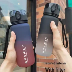 Gradient Color Sports Water Bottle Large Capacity Portable Unisex Stylish Design-3