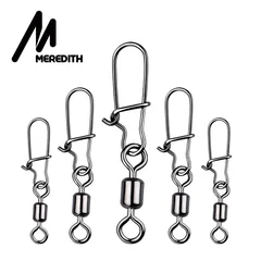 MEREDITH Stainless Steel Fishing Swivels, 50 Pieces-19