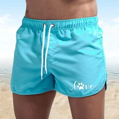 Men's Quick-Dry Swim Trunks Board Shorts Beach Summer Bathing Surfing Volleyball Swimwear-7