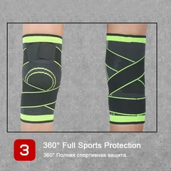 Sportliche rutschfeste Einzel-Kniebandage, Kompressions-Kniebandage, Sport-Kniepolster für Laufen, Basketball und Fitness-6
