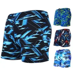 Men's Quick-Dry Elastic-Waist Swim Shorts-9
