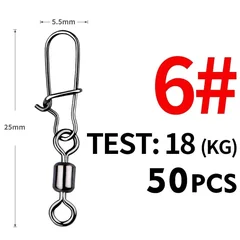 MEREDITH Stainless Steel Fishing Swivels, 50 Pieces-11