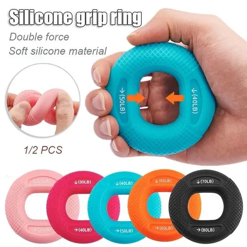 Double Strength Grip Trainer Hand Rehabilitation Silicone Grip Ring Wrist Strengthener
