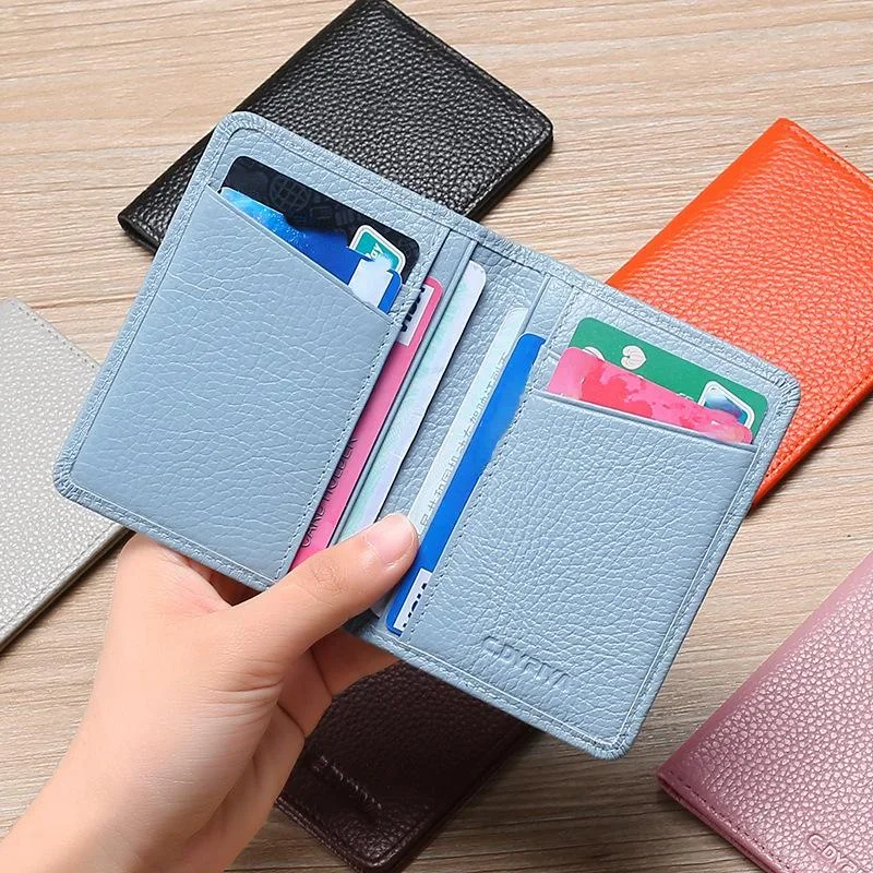 Multi-Slot Leather Card & ID Organizer