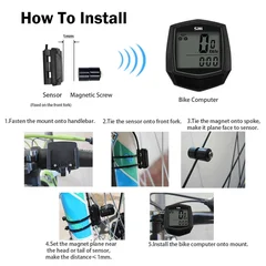 Wired Bike Computer Bicycle Computer Rain Protection LCD Display-3