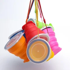 BPA FREE Food-Grade Silicone Foldable Travel Cup Portable Outdoor Coffee Tumbler-3