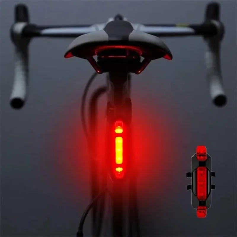 Ultrahelles LED-Fahrradrücklicht, 3 Blinkmodi, Sicherheitswarnlicht, USB-aufladbares Fahrradrücklicht