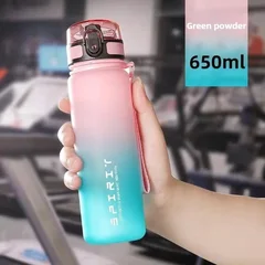 Gradient Color Sports Water Bottle Large Capacity Portable Unisex Stylish Design-9