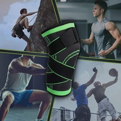 Sportliche rutschfeste Einzel-Kniebandage, Kompressions-Kniebandage, Sport-Kniepolster für Laufen, Basketball und Fitness-7