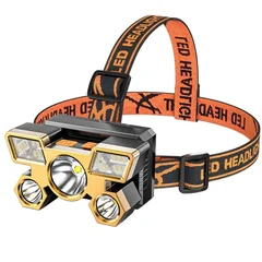 5-LED Headlamp Super Bright Rechargeable Head-Mounted Flashlight for Outdoor Night Fishing-4
