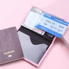 Étui de passeport marbré en cuir PU, protège-passeport de voyage avec organiseur, portefeuille pour billets, documents, cartes de crédit professionnelles et carte d'identité-4