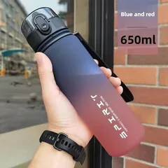 Gradient Color Sports Water Bottle Large Capacity Portable Unisex Stylish Design-8