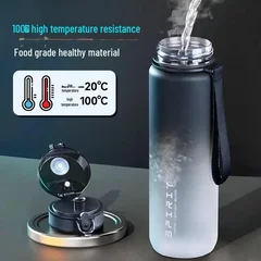 Gradient Color Sports Water Bottle Large Capacity Portable Unisex Stylish Design-5