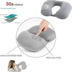 U-Shaped Portable Outdoor Press-Type Self-Inflating Car Seat Cushion Neck Pillow-10