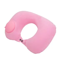 U-Shaped Portable Outdoor Press-Type Self-Inflating Car Seat Cushion Neck Pillow-8