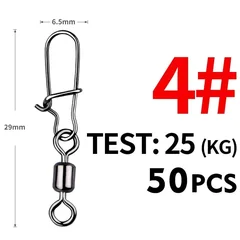 MEREDITH Stainless Steel Fishing Swivels, 50 Pieces-9