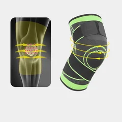 Sportliche rutschfeste Einzel-Kniebandage, Kompressions-Kniebandage, Sport-Kniepolster für Laufen, Basketball und Fitness-8