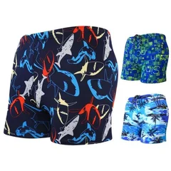 Men's Quick-Dry Elastic-Waist Swim Shorts-3