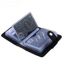 PU Leather 24-Slot Card & Passport Wallet-1