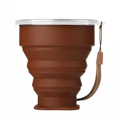 BPA FREE Food-Grade Silicone Foldable Travel Cup Portable Outdoor Coffee Tumbler-11