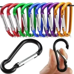 Aluminum Alloy D-Ring Spring-Gate Carabiners-3