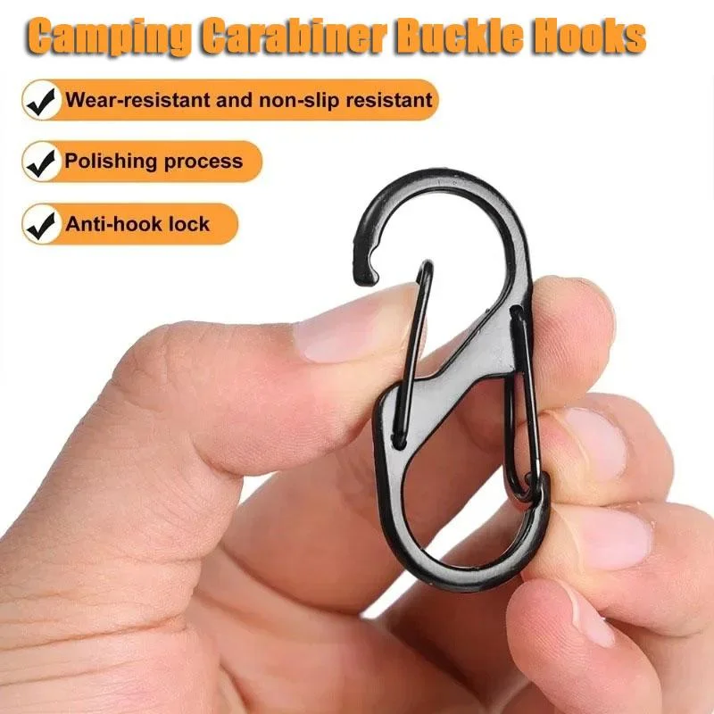S-Type Zinc Alloy Locking Carabiners, 10 Pack — Product detail image 1