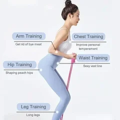 4-Tube Resistance Band Set with Pedal & Handles-5