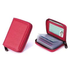 Porta-cartões com 20 slots em PU para cartões de crédito, banco, ônibus e identidade, porta-moedas e organizador de carteira unissex-8