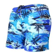 Men's Quick-Dry Elastic-Waist Swim Shorts-2