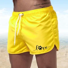 Men's Quick-Dry Swim Trunks Board Shorts Beach Summer Bathing Surfing Volleyball Swimwear-6