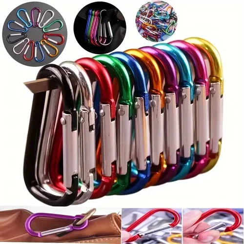 Aluminum Alloy D-Ring Spring-Gate Carabiners
