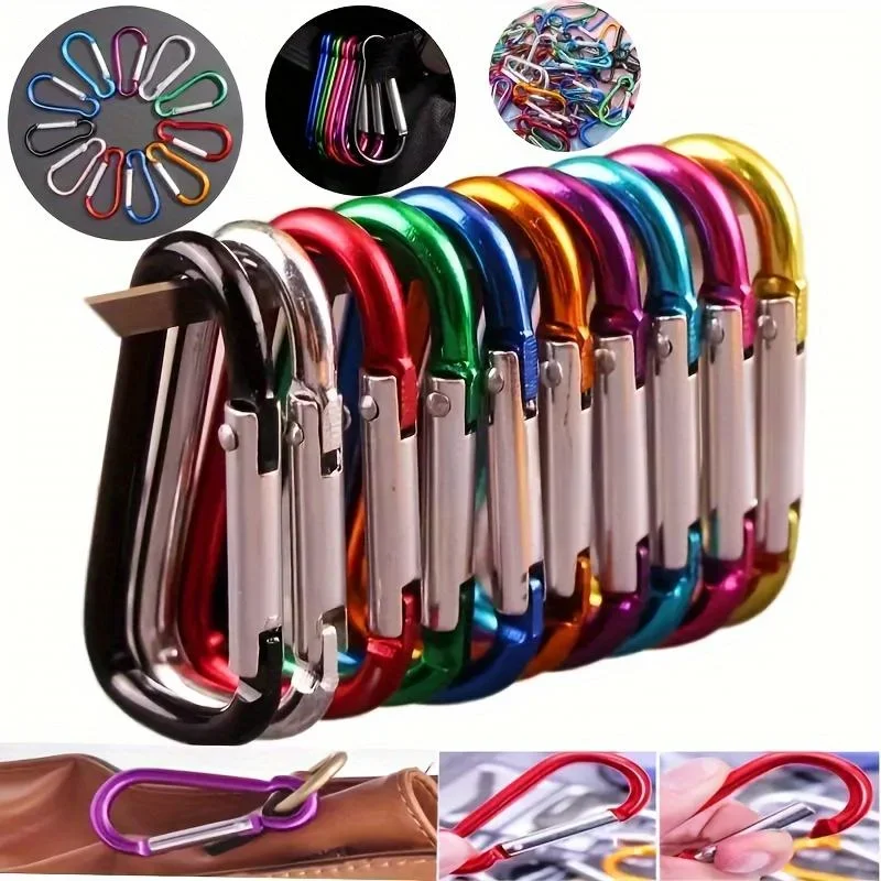 Aluminum Alloy D-Ring Spring-Gate Carabiners