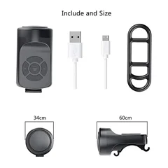 USB-Rechargeable Bicycle Horn, 120dB-3