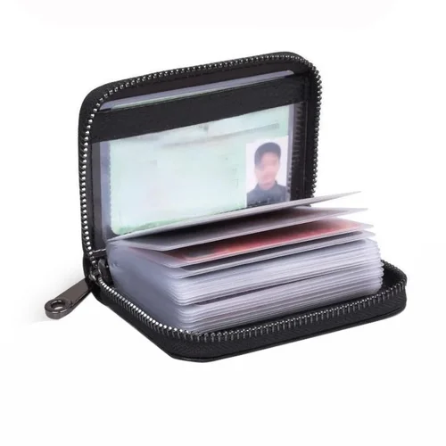 PU 20-Slot Card Holder & Coin Pouch