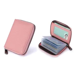 Porta-cartões com 20 slots em PU para cartões de crédito, banco, ônibus e identidade, porta-moedas e organizador de carteira unissex-9