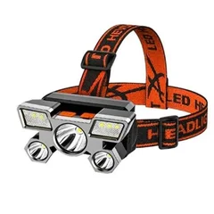 5-LED Headlamp Super Bright Rechargeable Head-Mounted Flashlight for Outdoor Night Fishing-3