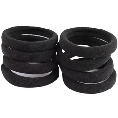 100 Pcs Black Hair Ties Hair Bands Hair Ropes Hair Accessories for Women and Girls-6