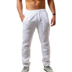 Men's Cotton-Linen Casual Trousers, S–3XL-10