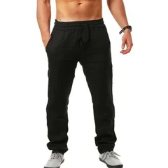 Men's Cotton-Linen Casual Trousers, S–3XL-7