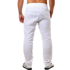 Men's Cotton-Linen Casual Trousers, S–3XL-3