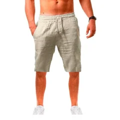 Men's Cotton-Linen Summer Shorts, S–3XL-4