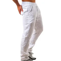 Men's Cotton-Linen Casual Trousers, S–3XL-2
