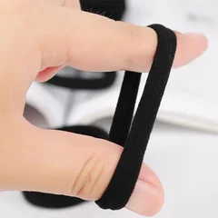 100 Pcs Black Hair Ties Hair Bands Hair Ropes Hair Accessories for Women and Girls-2