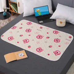 Protetor de colchão impermeável e lavável para incontinência, protetor de cama para menstruação e idosos, fralda geriátrica reutilizável-5