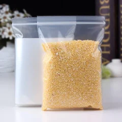 100-Pack Resealable Zipper Bags Clear Food Storage Fresh-Keeping Vacuum Packaging Bags-4