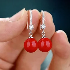 Women's Teardrop Imitation Pearl Earrings-5